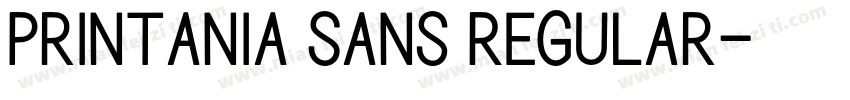 Printania Sans Regular字体转换